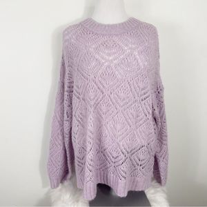 American Eagle Pointelle Crewneck Sweater
Soft Cozy Wool Blend XL